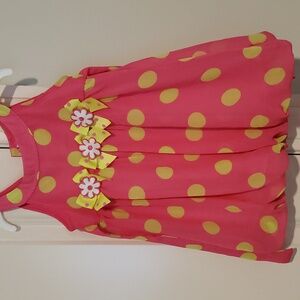 Good Lad 18m pink yellow polka-dot bubble